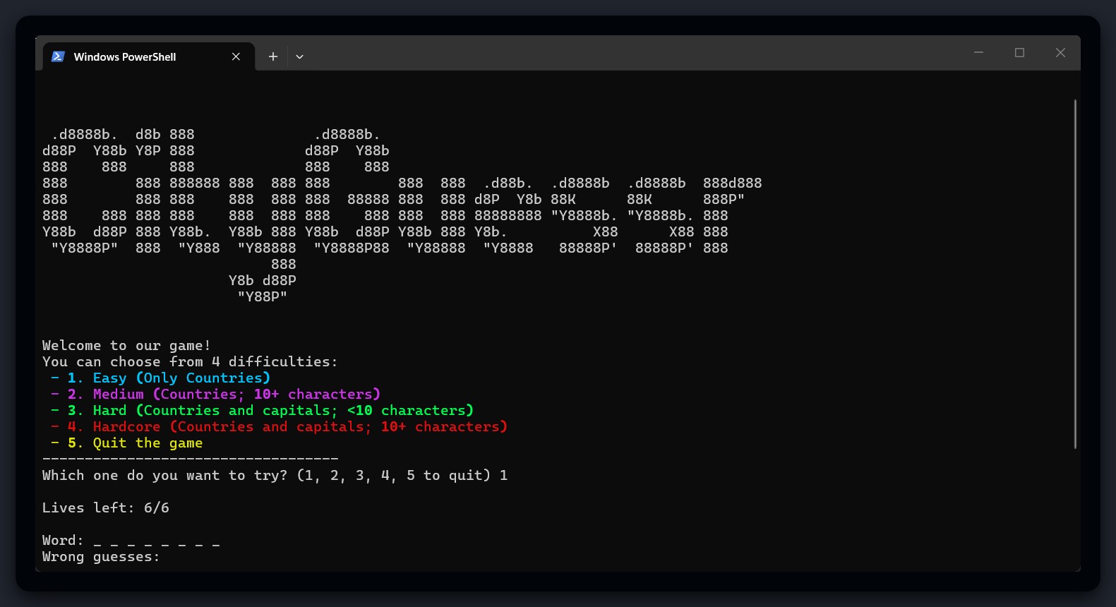 CityGuessr - Hangman Game